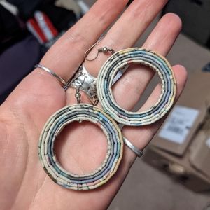 Recycled Newspaper Earrings
